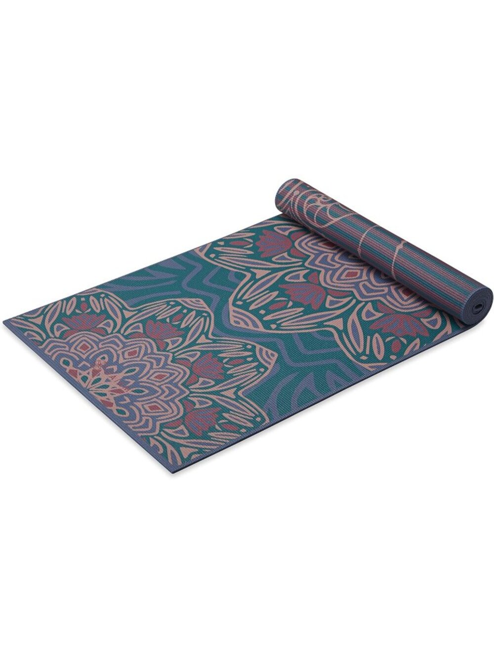 New Gaiam Yoga Mat - Premium 6mm Print Reversible Extra Thick Non Slip Exercise